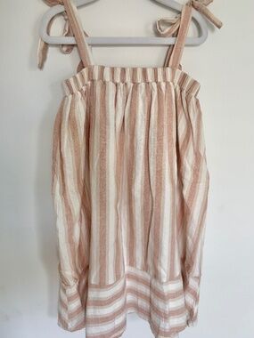 6/7 Rylee + Cru Petal Stripe Tie Dress